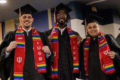 IUSB students at commencement.